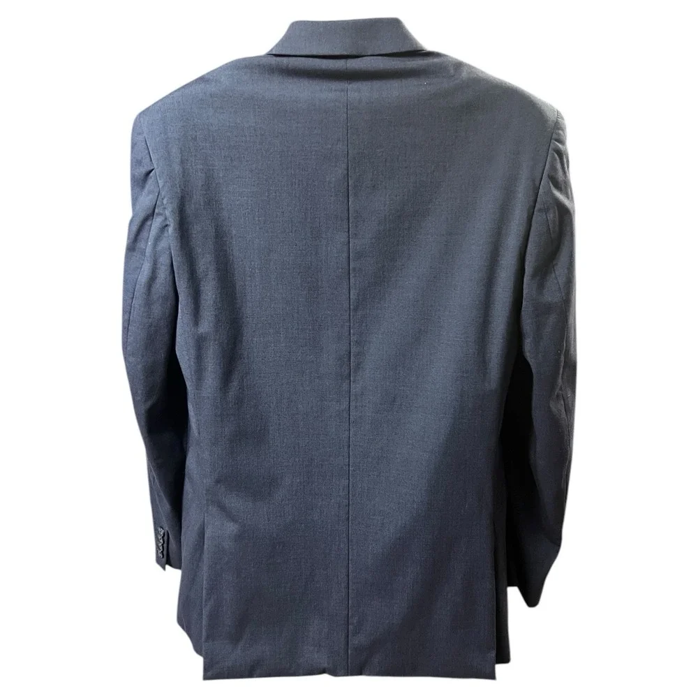 Alfani Slim Fit Blazer 42L Blue Gray Business Casual‎ Sport Coat Men Suit Jacket